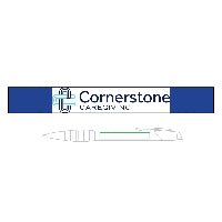 CornerStone Brass Ballpoint Pen with Gripper (Engraving)