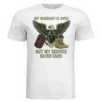 My Warrant Is Over But My Service Never Ends – Veteran Shirt