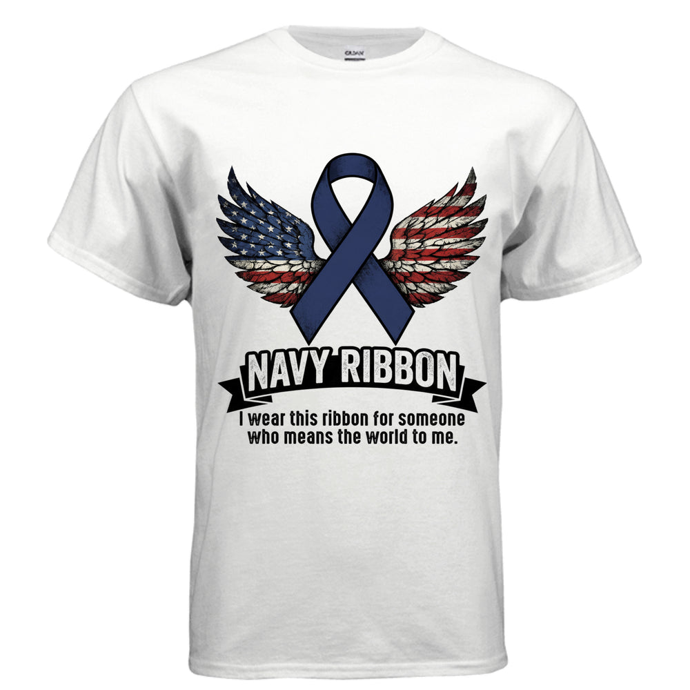 Navy Ribbon Disability Awareness Shirt – Visibility, Inclusion & Strength in Every Form