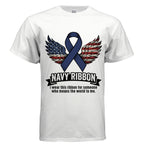 Navy Ribbon Disability Awareness Shirt – Visibility, Inclusion & Strength in Every Form