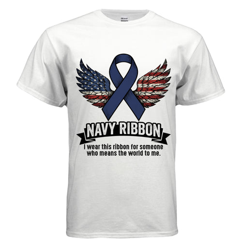 Navy Ribbon Disability Awareness Shirt – Visibility, Inclusion & Strength in Every Form