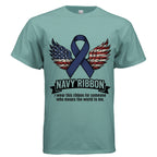 Navy Ribbon Disability Awareness Shirt – Visibility, Inclusion & Strength in Every Form