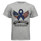 Navy Ribbon Disability Awareness Shirt – Visibility, Inclusion & Strength in Every Form